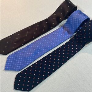 Van Heusen Via Re M. Bruce Bundle of 3 Ties EUC